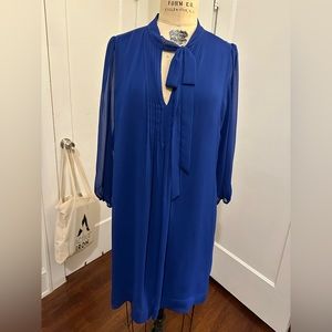 Calvin Klein Dress - Royal Blue Chiffon, size 16